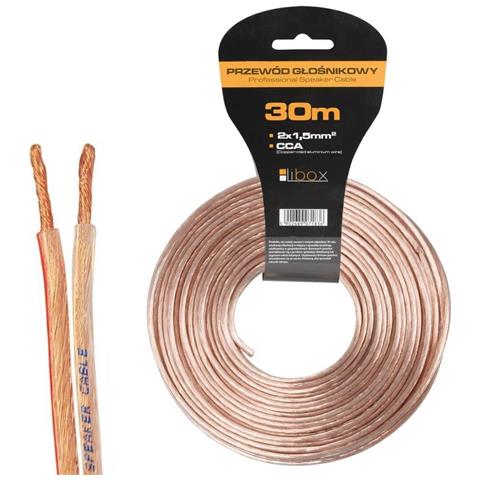 Kabel Glosnikowy 2x1,50mm Lb0008-30 Audio-kabel 30 M Transparent (lb0008-30) - Foto 1