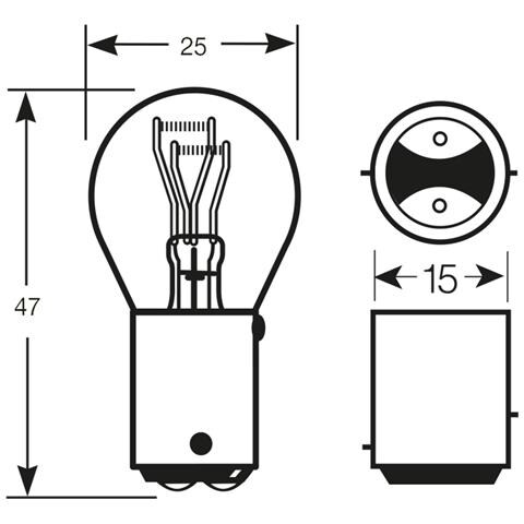 Lampadina 24v 24/6w P21/5w - Foto 2