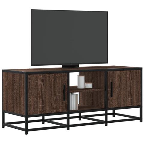 Mobile Tv Rovere Marrone 100x35x41 Cm Legno Multistrato Metallo - Foto 1