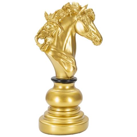 Scultura Scacchi 13 - Oro - Poliresina - 14x11x27 Cm - Foto 1