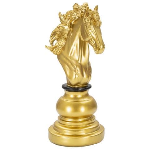 Scultura Scacchi 13 - Oro - Poliresina - 14x11x27 Cm - Foto 2