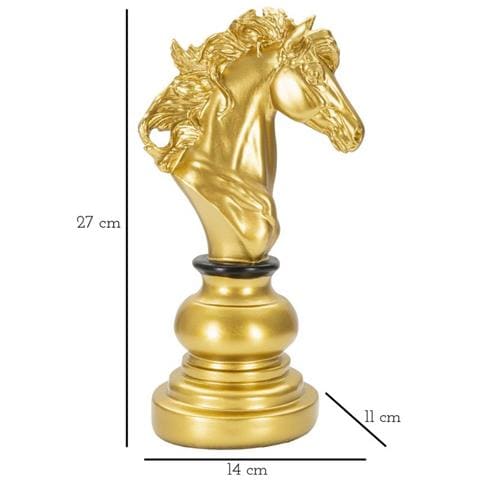 Scultura Scacchi 13 - Oro - Poliresina - 14x11x27 Cm - Foto 8