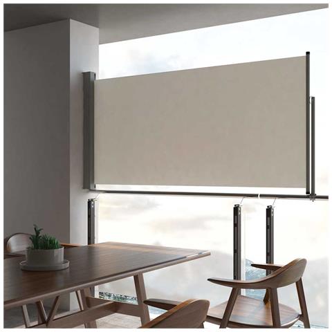 Lusso Casadino -  Tenda Da Sole Laterale Retrattile 120 X 300 Cm Crema - Foto 8