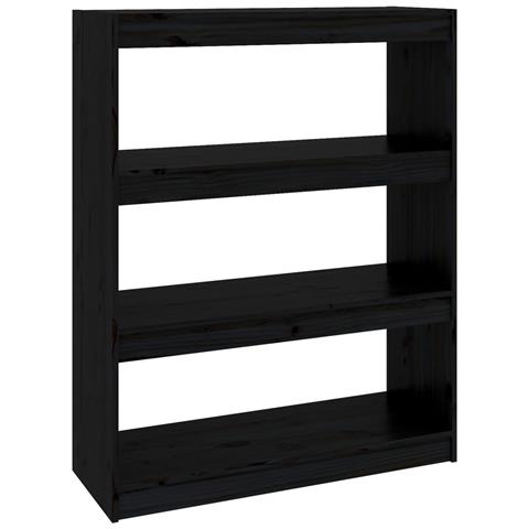 Lusso Casadino - Libreria/divisorio Nero 80x30x103,5cm In Legno Massello Di Pino - Foto 1