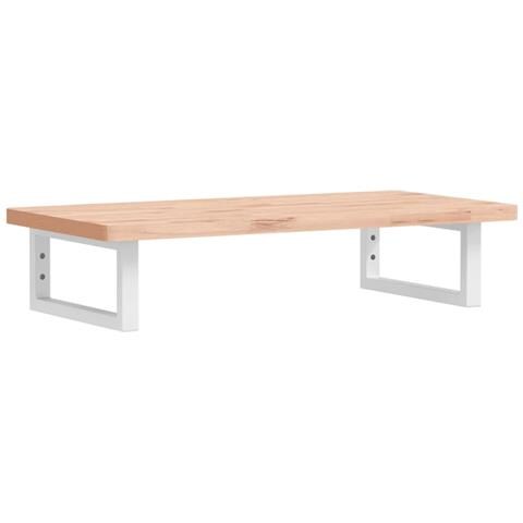 Ripiano A Parete Per Lavabo In Acciaio E Massello Di Faggio - Foto 1