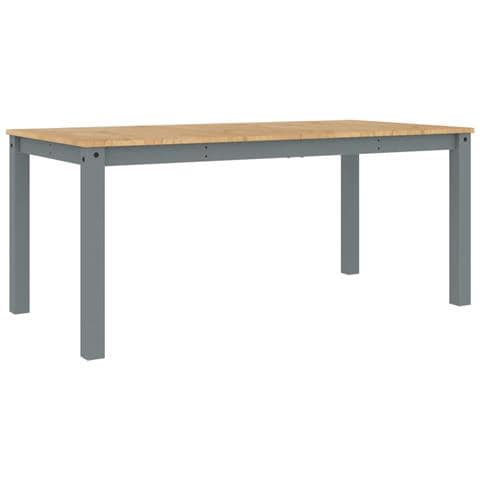 Tavolo Da Pranzo Panama Grigio 180x90x75 Cm Legno Massello Pino - Foto 1