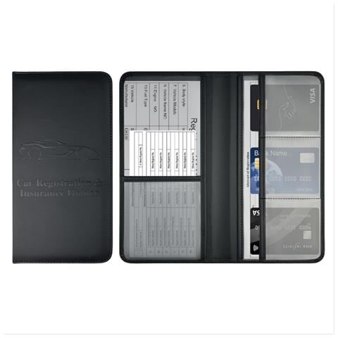 Elegante Porta Documenti Per Patente Di Guida In Pelle Pu Per Auto Black - Foto 1