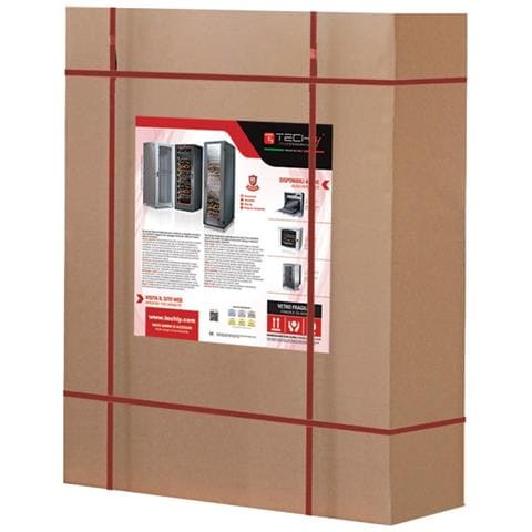 Armadio Rack 19" a Muro 20 Unità P. 600 mm Flat Pack Nero - Foto 2