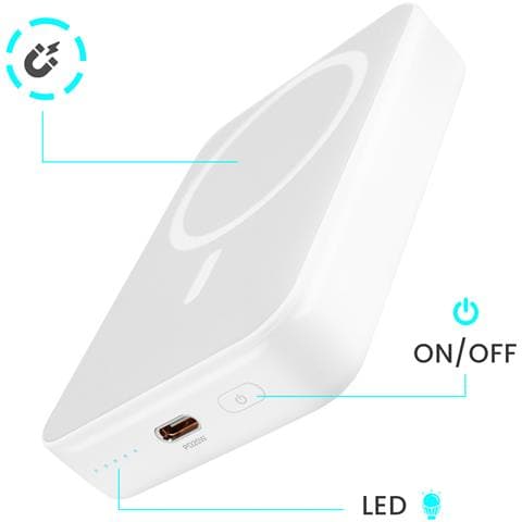 Powerbank Magsafe 10000mah Usb-c 20w Supporto Pieghevole, Nero - Foto 5