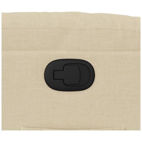 Poltrona Reclinabile in Tessuto Crema - Foto 9