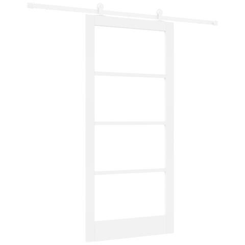 Porta scorrevole con set hardware 'ORKDAL'Bianco 93x202 cm, Porta interna con vetro 'ORKDAL'Bianco 93x202x4 cm - Foto 1