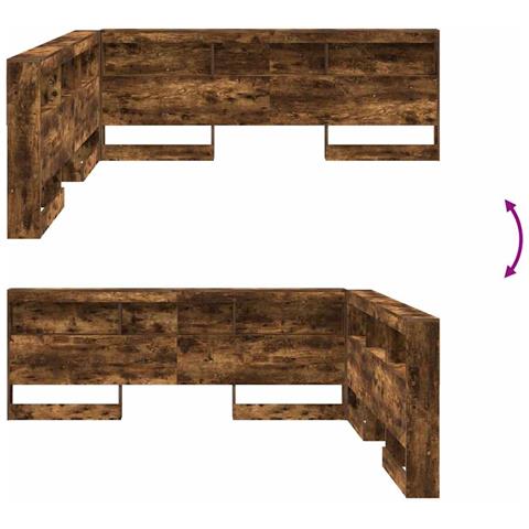 Testata contenitore Rovere fumo 200 cm Legno multistrato - Foto 9