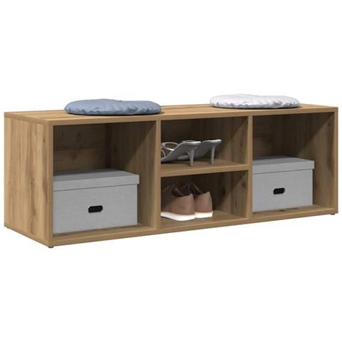 Scarpiera Rovere Artigianale 105x35x35 cm in Legno Multistrato - Foto 2