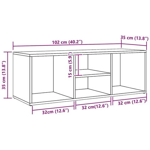 Scarpiera Rovere Artigianale 105x35x35 cm in Legno Multistrato - Foto 9
