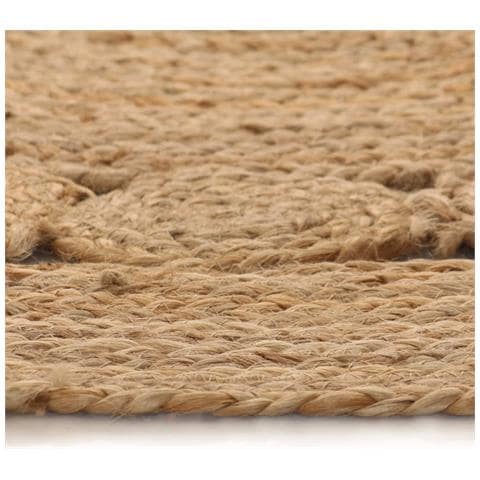 Tappeto In Juta Intrecciata Con Disegno 240 Cm Rotondo - Foto 1