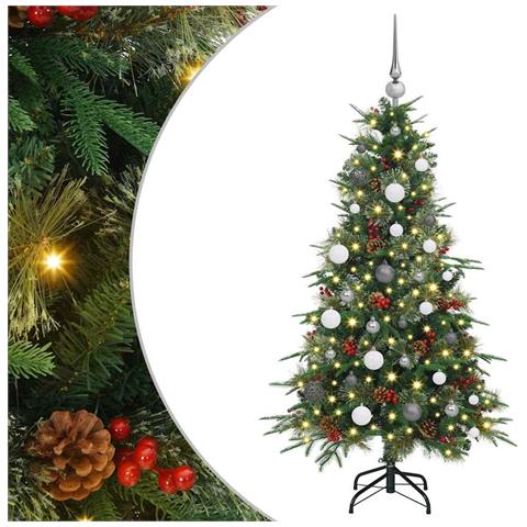 Albero di Natale Artificiale con Rami Pieghevoli Verde 150 cm - Foto 1