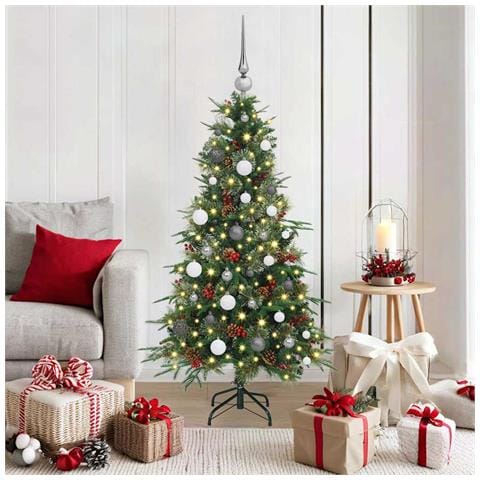 Albero di Natale Artificiale con Rami Pieghevoli Verde 150 cm - Foto 2