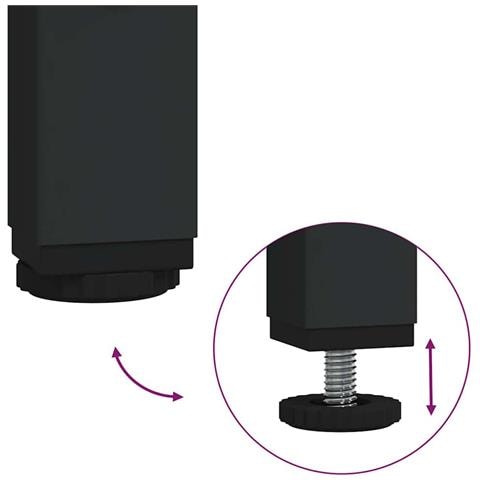 Supporto per Stampante Rovere Nero 44 x 26 x 31.5 cm - Foto 9