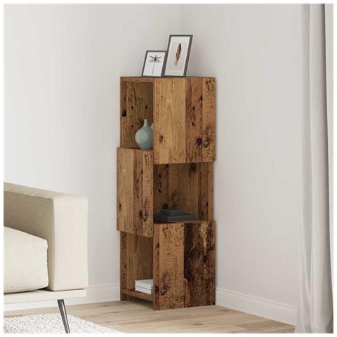 Mobile angolare Bianco 30,5x30x95cm Legno multistrato - Foto 2