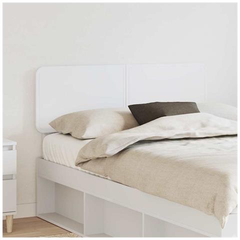 Testiera con testiera Bianco 120 cm Legno multistrato - Foto 2