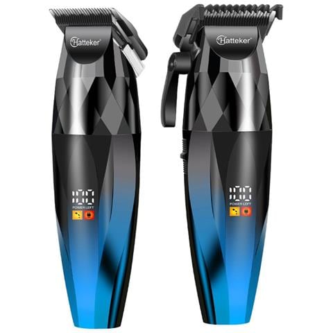 Tagliacapelli Elettrico: Lama Regolabile, Display Digitale E Funzionamento Silenzioso Blue - Foto 2