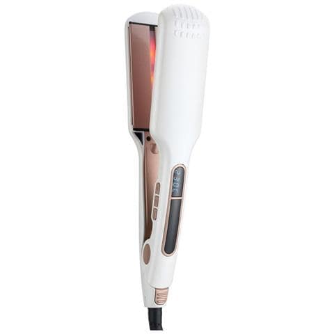 Piastra Per Capelli A rarossi Con Placche In Ceramica E Temperatura Regolabile, Spina Ue White - Foto 2