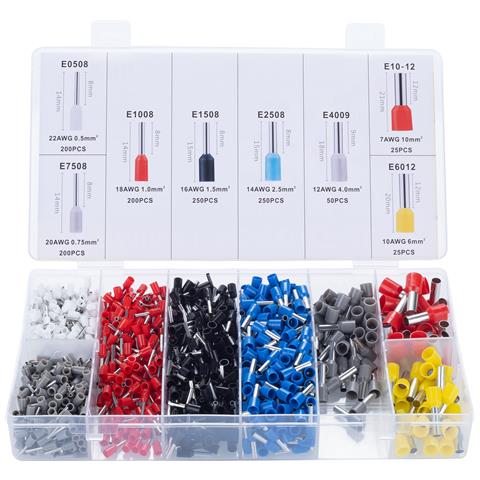 Pinza Crimpatrice Per Capicorda Isolati - Set Con 1200 Capicorda | Gamma 0.25-10.0 Mm² | Uso Universale In Officina E Garage - Foto 8