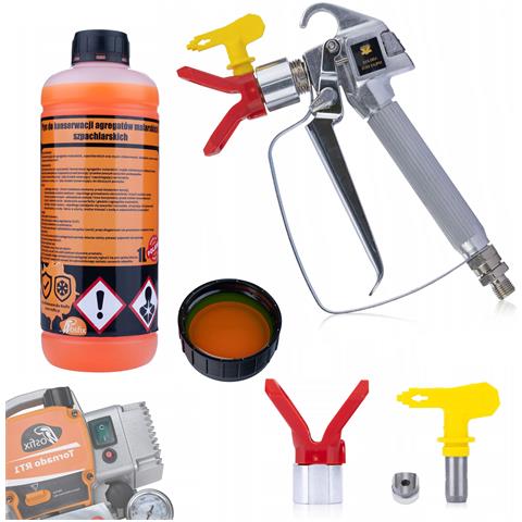 Pistola A Spruzzo Con Ugello 517 E Liquido Conservante 3in1 1l - Alta Qualità, Compatibile Con Graco, Wagner, Titan, Dedra, Yato, Powermat, Komtaz - Foto 1