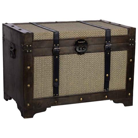 Baule Di Legno Marrone Scuro 75x74x51 Cm - Foto 1