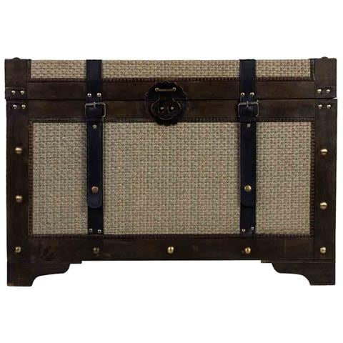 Baule Di Legno Marrone Scuro 75x74x51 Cm - Foto 2