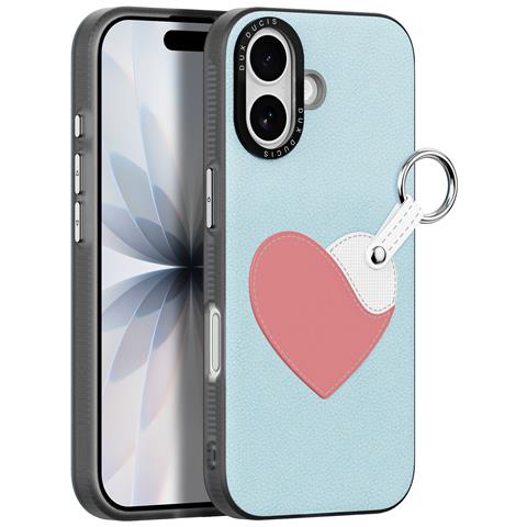 Cover per iPhone 17 - PC+Pelle /PU, Blu, Con Anillo - Foto 1