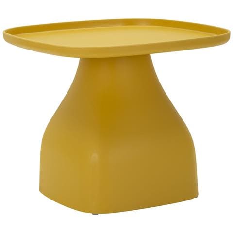 Tavolino Gea In Plastica Giallo Senape Cm 48x48x38 - Foto 1