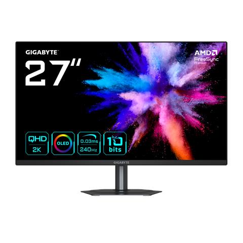 GO27Q24 27” Monitor Gaming OLED 2K QHD - 2560 x 1440, 240Hz, 0.03ms, 400 cd /m², FreeSync Premium, HDMI 2.0, Displayport 1.4 - Foto 1