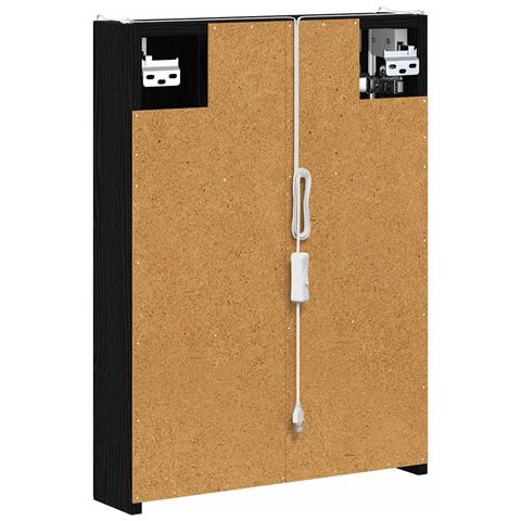 Mobiletto per specchio da bagno Rovere Nero 43 x 11,5 x 60,5 cm - Foto 9
