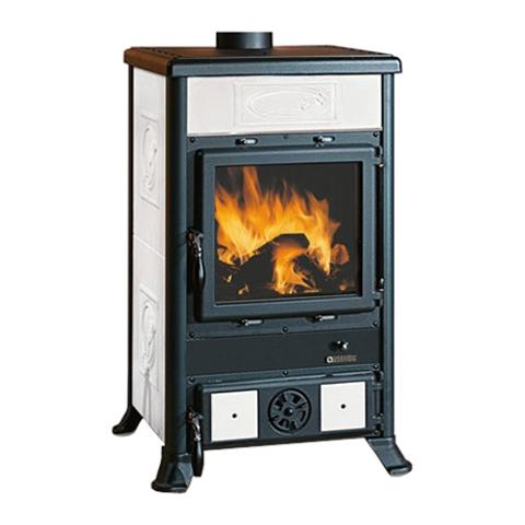 Stufa a Legna in Maiolica Potenza Termica Nominale 8.8 kW 252 m³ Riscaldabili Colore Bianco - Foto 2