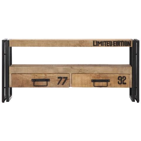 Mobile Porta Tv 100x30x45 Cm In Legno Massello Di Mango - Foto 10