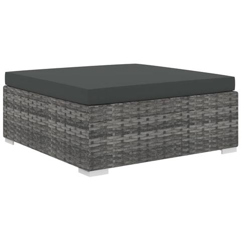 Set Divani Da Giardino 8 Pz Con Cuscini In Polyrattan Grigio - Foto 2