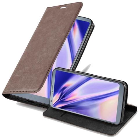 Custodia Compatibile Con Lg G6 In Bruno Caffè - Coperchio Protettiva Con Chiusura Magnetica, Funzione Stand E Tasca Per Le Carte - Foto 1