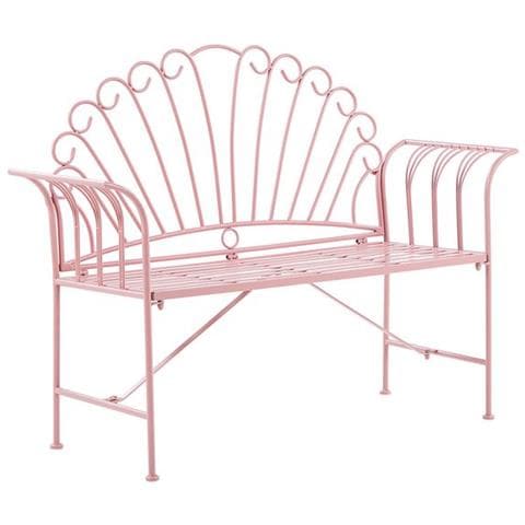 Set Da Balcone In Metallo Rosa Panchina E Tavolino Cavinia - Foto 6
