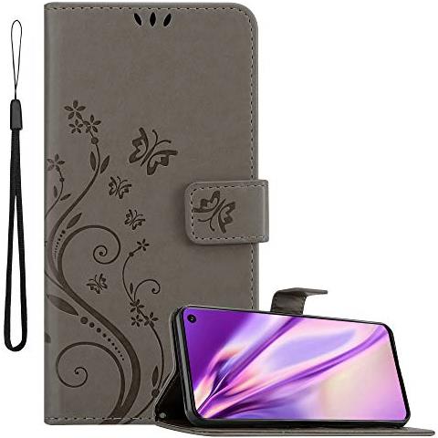 Custodia Compatibile Con Samsung Galaxy S10 In Grigio Fiore - Coperchio Protettivo In Design Floreale Con Chiusura Magnetica, Funzione Stand E Slot Per Carte - Foto 1