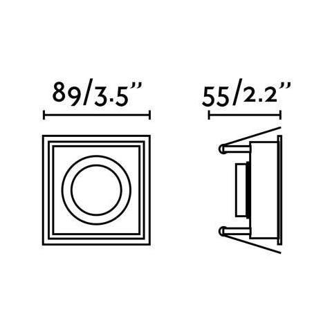 Downlight Da Incasso Quadrato Nero Ip44, Gu10 - Foto 2