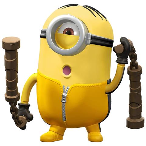 Minions Stuart E Nunchaku 11 Cm - Gmd96 - Statuetta Da Collezione - 3 Anni E + - Foto 2