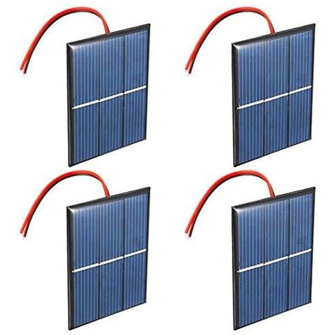 Set Di 4 Celle Solari Pannello Pezzi 1.5v 0.65w 60x80mm Micro Mini Per Energia Di Energia Solare Diy Si Dirige Scienza Progetti - Giocattoli - Foto 1