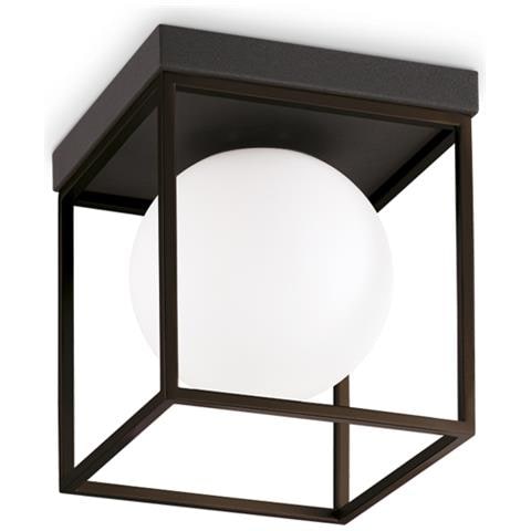 Plafoniera Contemporanea Lingotto Metallo Nero 1 Luce E14 28w Ip20 - Foto 1