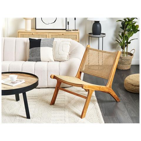 Sedia Legno Chiaro E Rattan Middletown - Foto 1