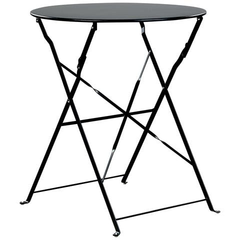 Set Bistrot Pieghevole Fiori Metallo Nero - Foto 2