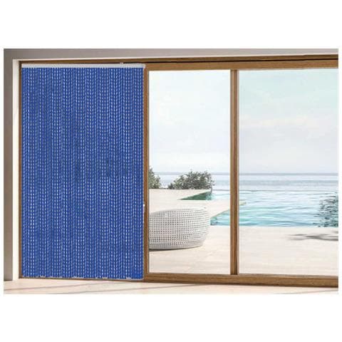 Tenda Antimosca Antirumore Caduta Pannello Porta Finestra Casa Pon Pon Vari Colori 120x230 Blu - Foto 2