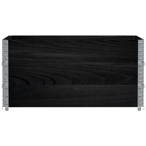 Fioriera Da Giardino Nera 120x80 Cm Legno Massello Di Pino - Foto 3