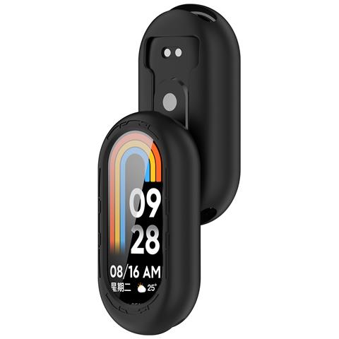 Custodia Protettiva In Silicone Per Xiaomi Mi Band 9/9 Nfc Black - Foto 2