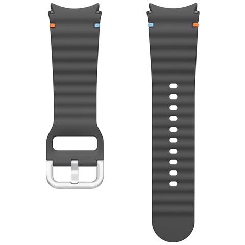 Braccialetto Per Samsung Galaxy Watch 20mm Sport Edition In Silicone, Grigio Scuro - Foto 2